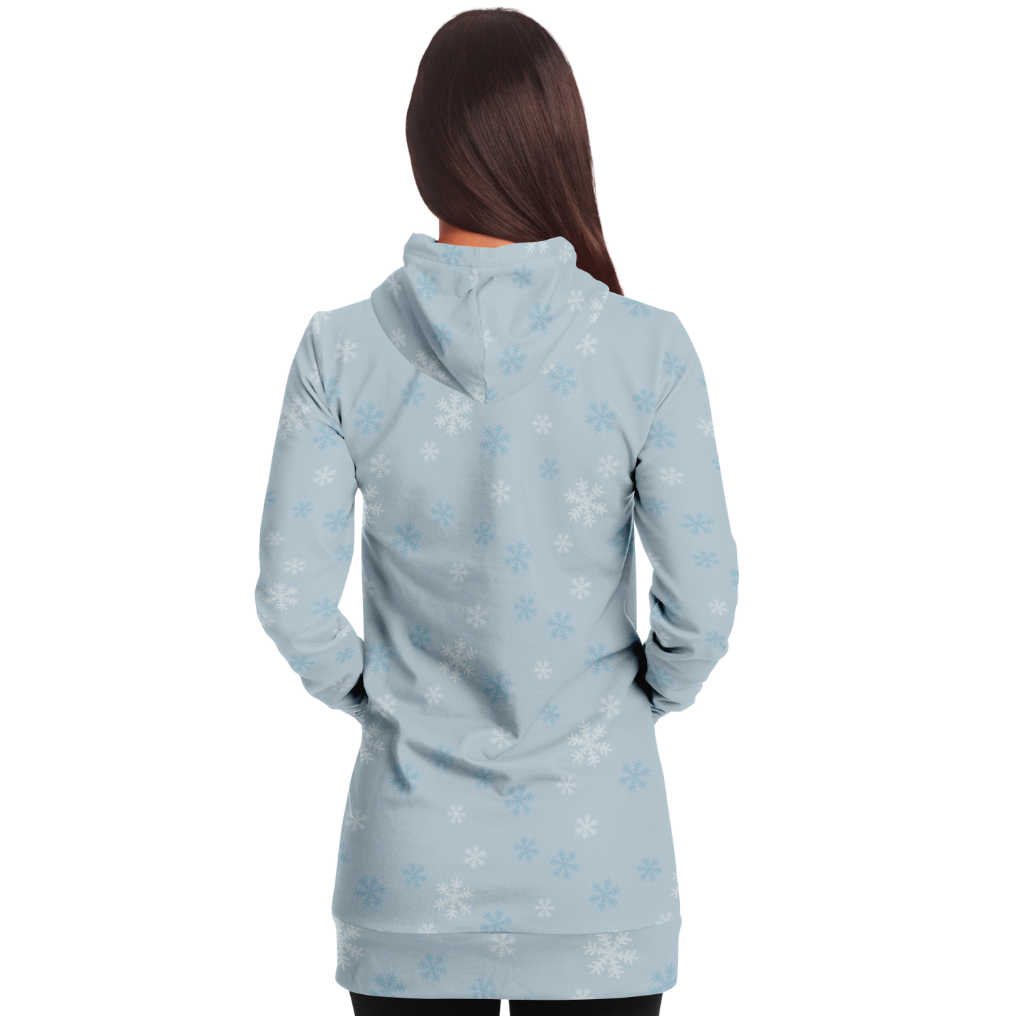 'Ice Bath Diva'- Athletic Longline Hoodie - SKY BLUE