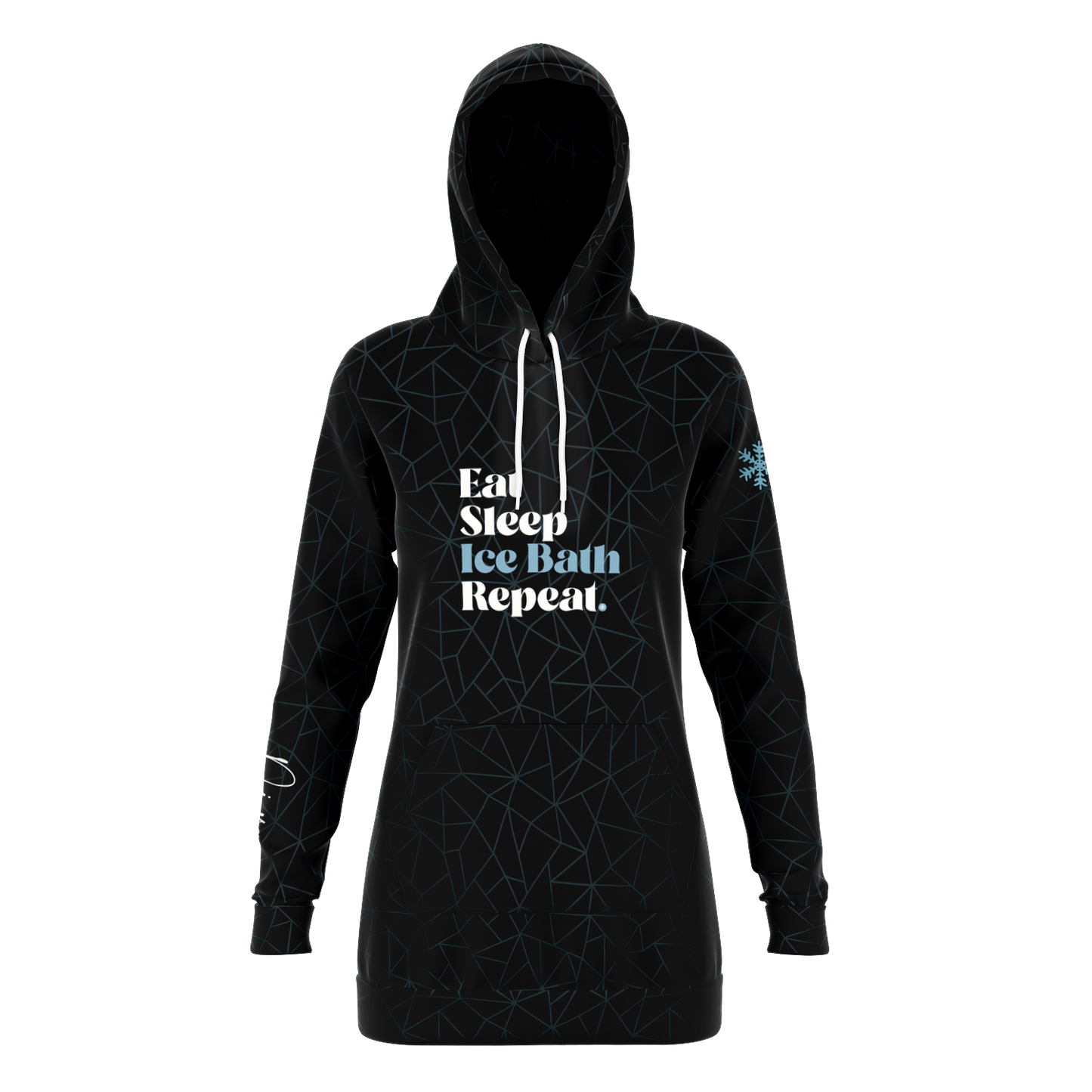 eat sleep ice bath repeat longline hoodie