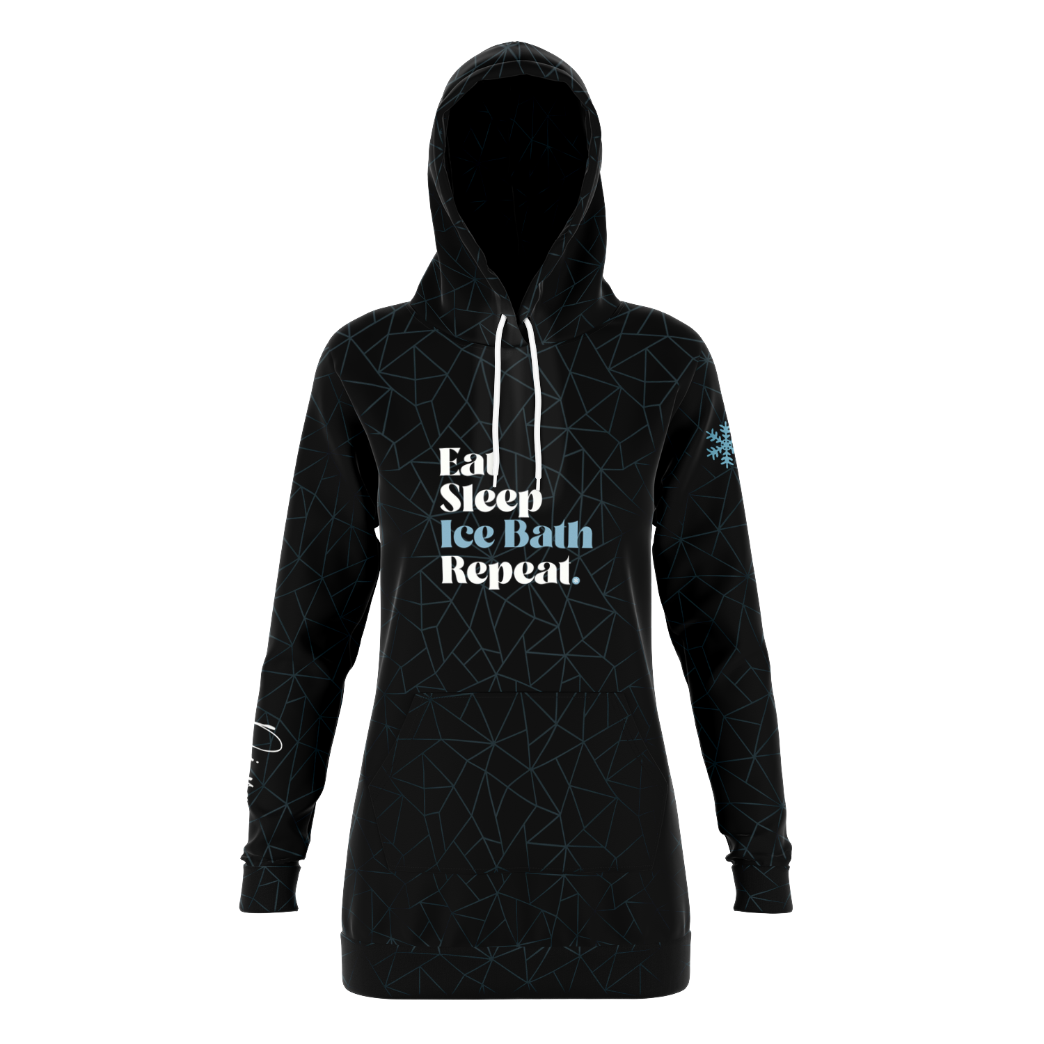 eat sleep ice bath repeat longline hoodie