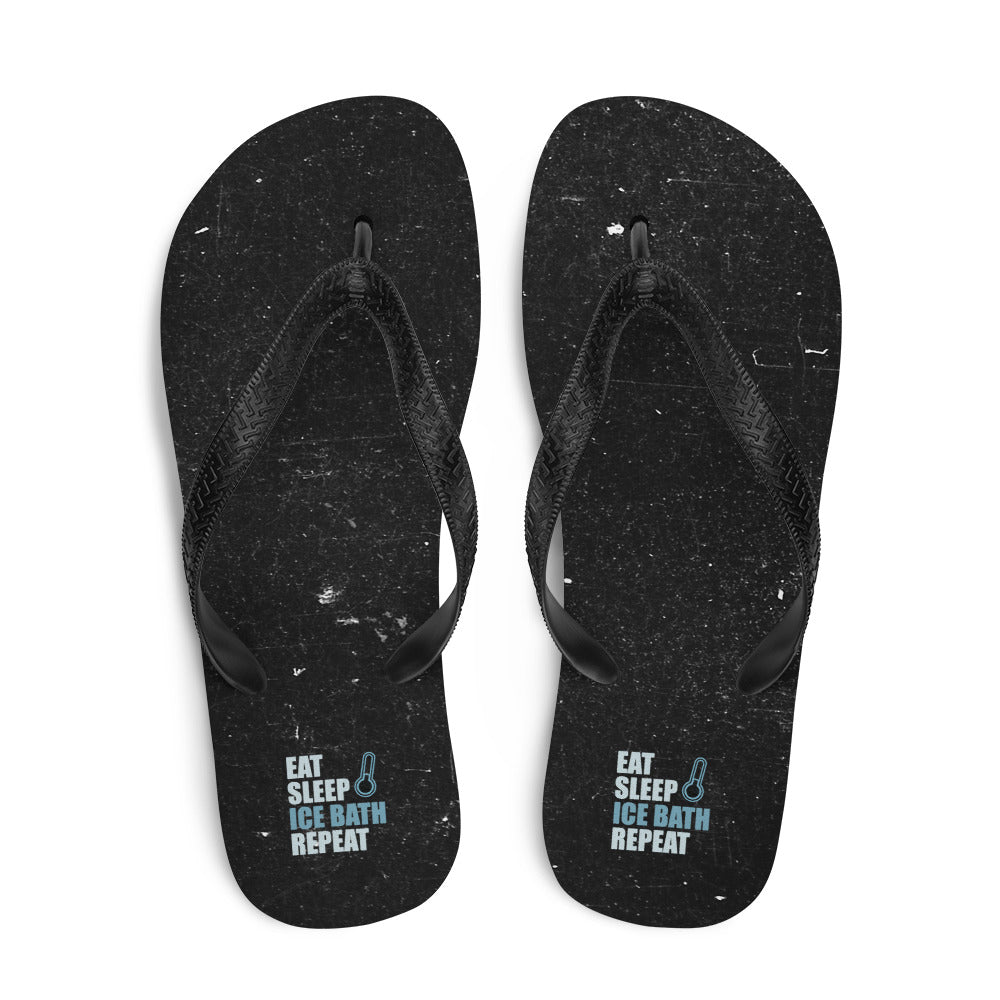 Eat Sleep Ice Bath Repeat Flip Flops