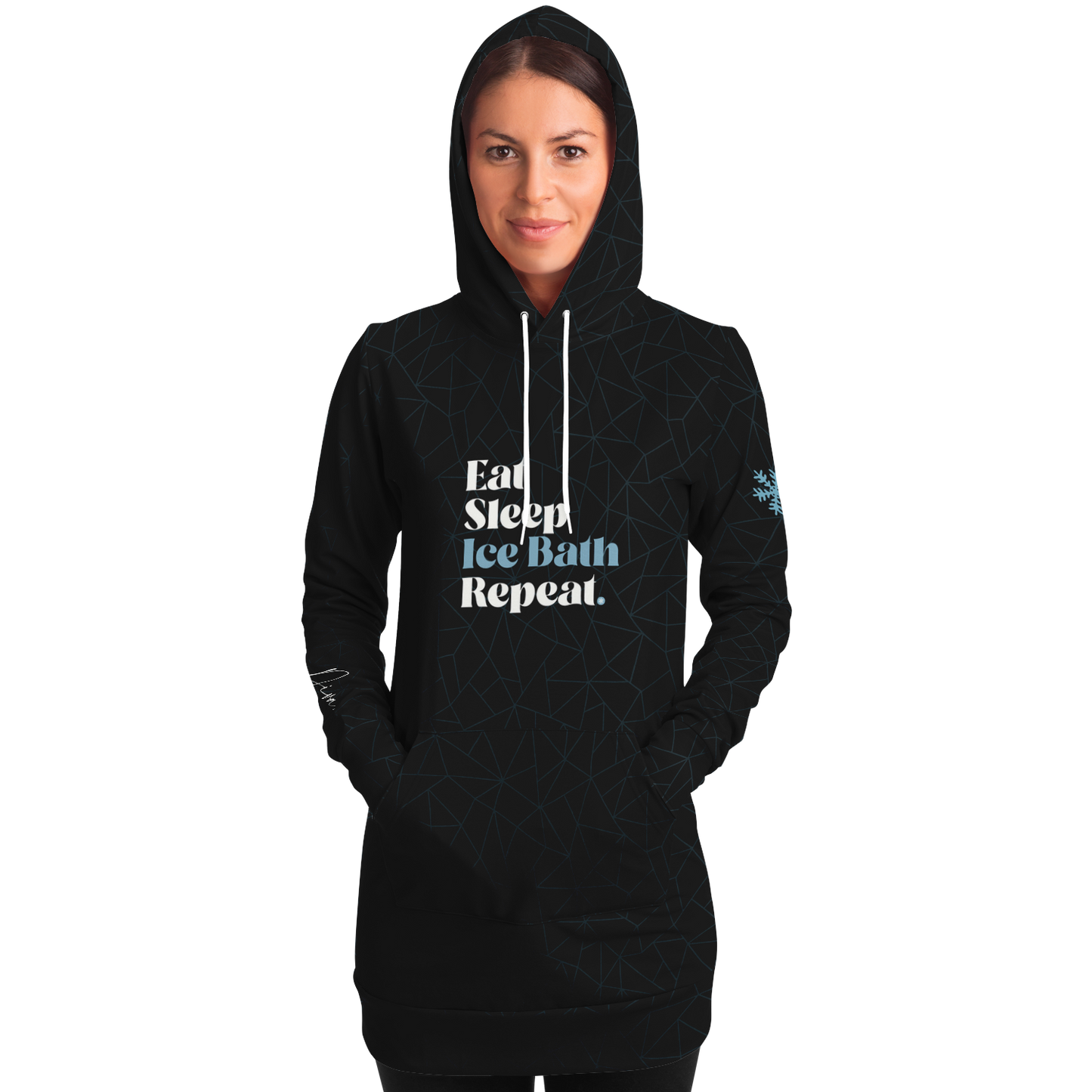 eat sleep ice bath repeat longline hoodie